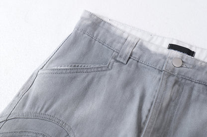 Washed Deconstructed Wide Leg Pants WN23036