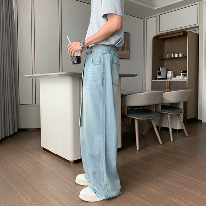 Cooling Straight Wide Leg Denim Jeans WN20461