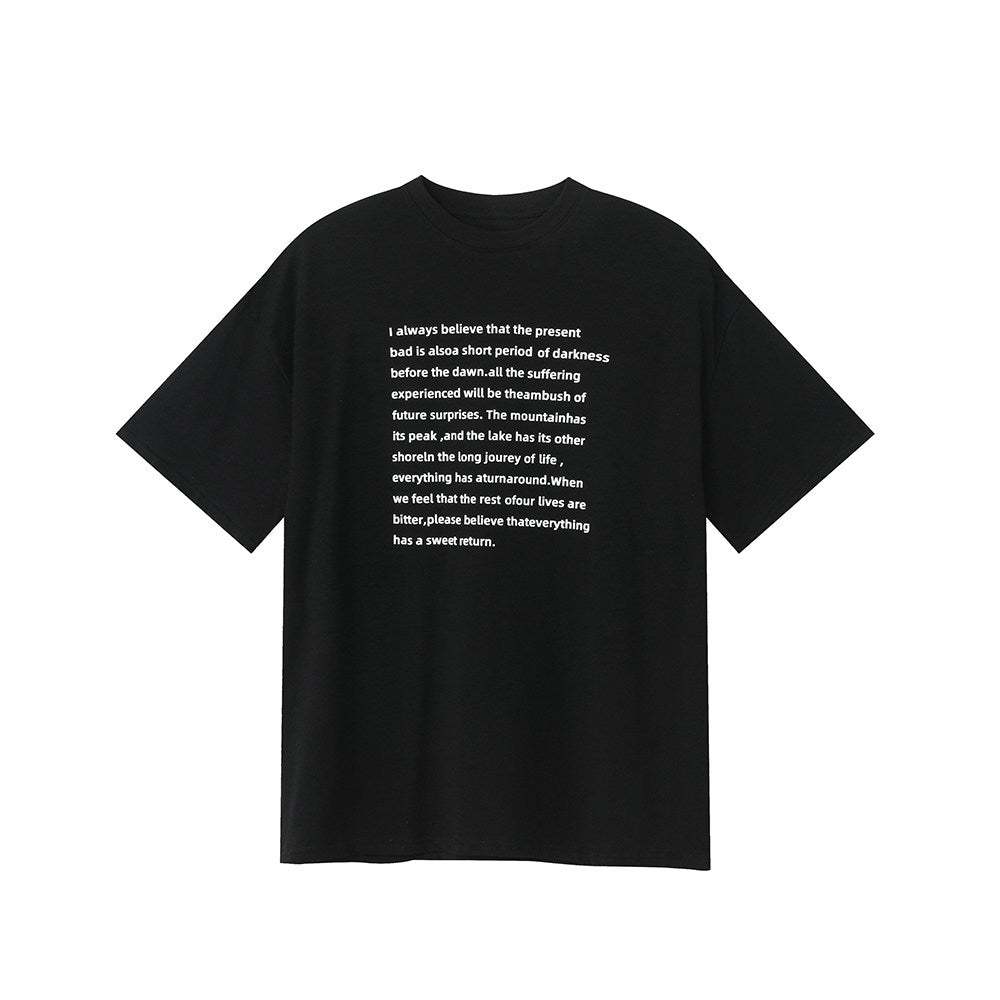 Letter Print Short Sleeve T-Shirt WN25021
