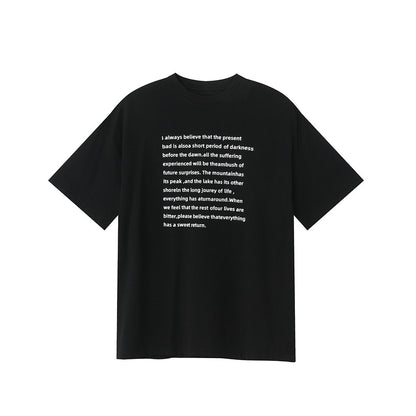 Letter Print Short Sleeve T-Shirt WN25021