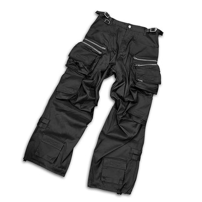 3D Cut Pocket Cargo Wide Leg Pants WN17717