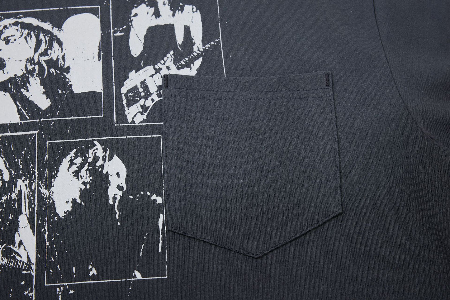 Band Print Short Sleeve T-Shirt WN26005