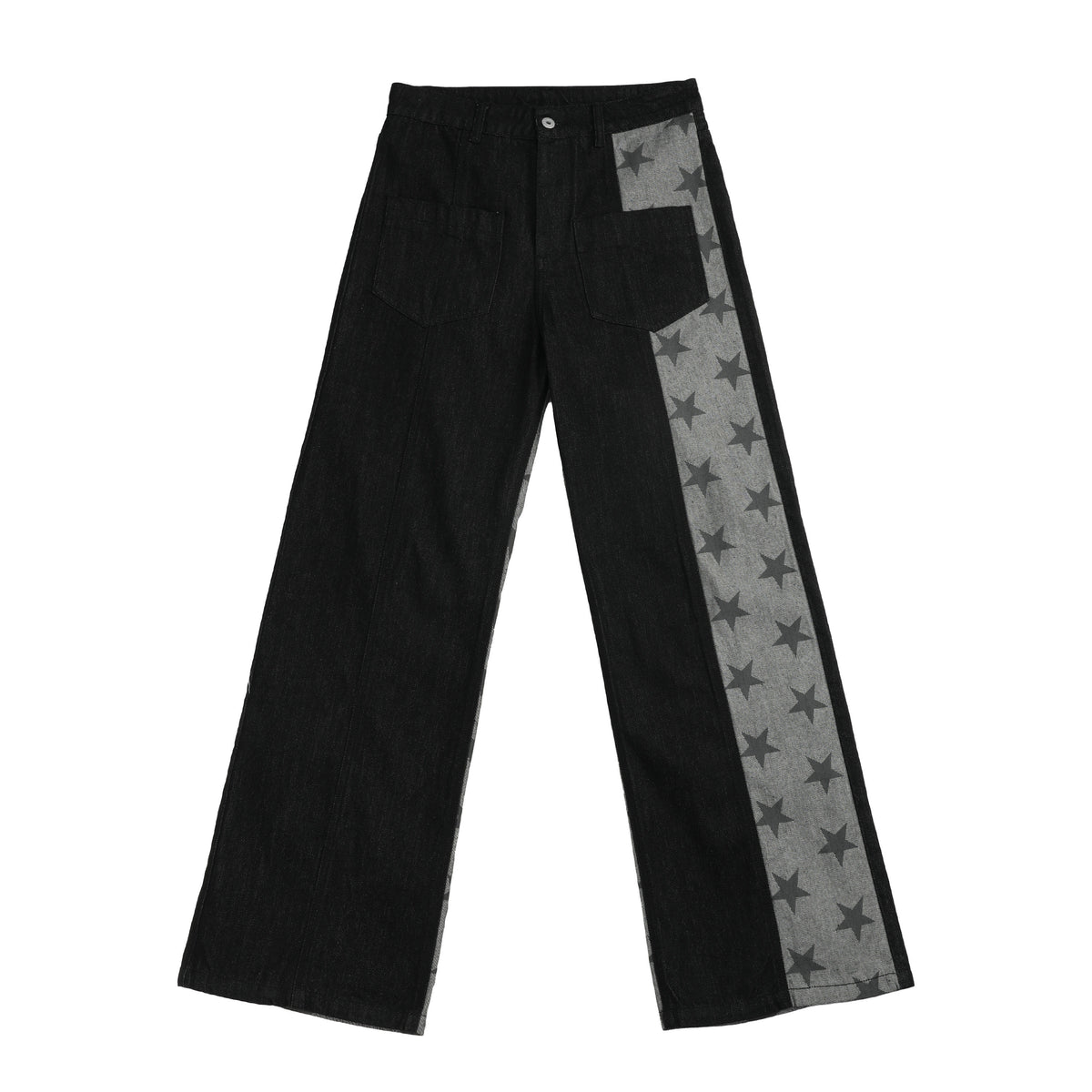 Star Panel Wide Leg Denim Jeans WN27233
