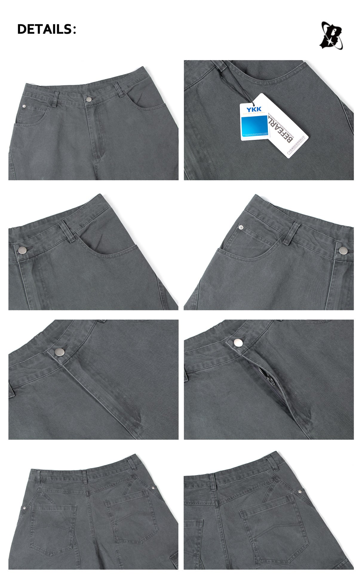 Washed Multi-Pocket Wide Leg Cargo Pants WN26231