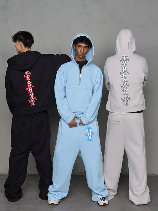 Half Zipper Oversize Hoodie & Sweatpants Setup WN21000