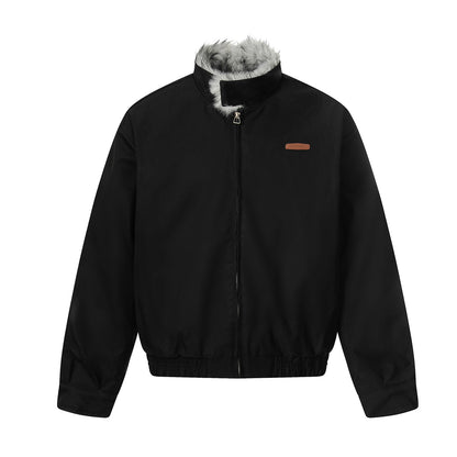 Fake Fur Collar Fleece Lining Puffer Jacket WN21856