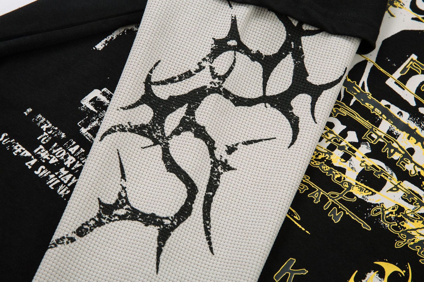 Fake Layered Paint Graphic Long Sleeve T-Shirt WN26159