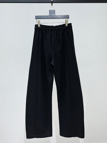 Standing-Collar Short Jacket & Curved Straight Pants Setup WN23866