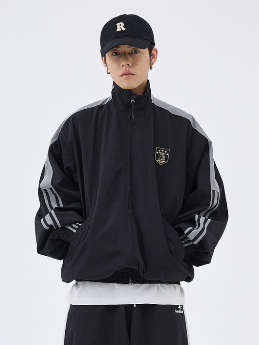 Side Three Bar Loose Sporty Jacket WN8627