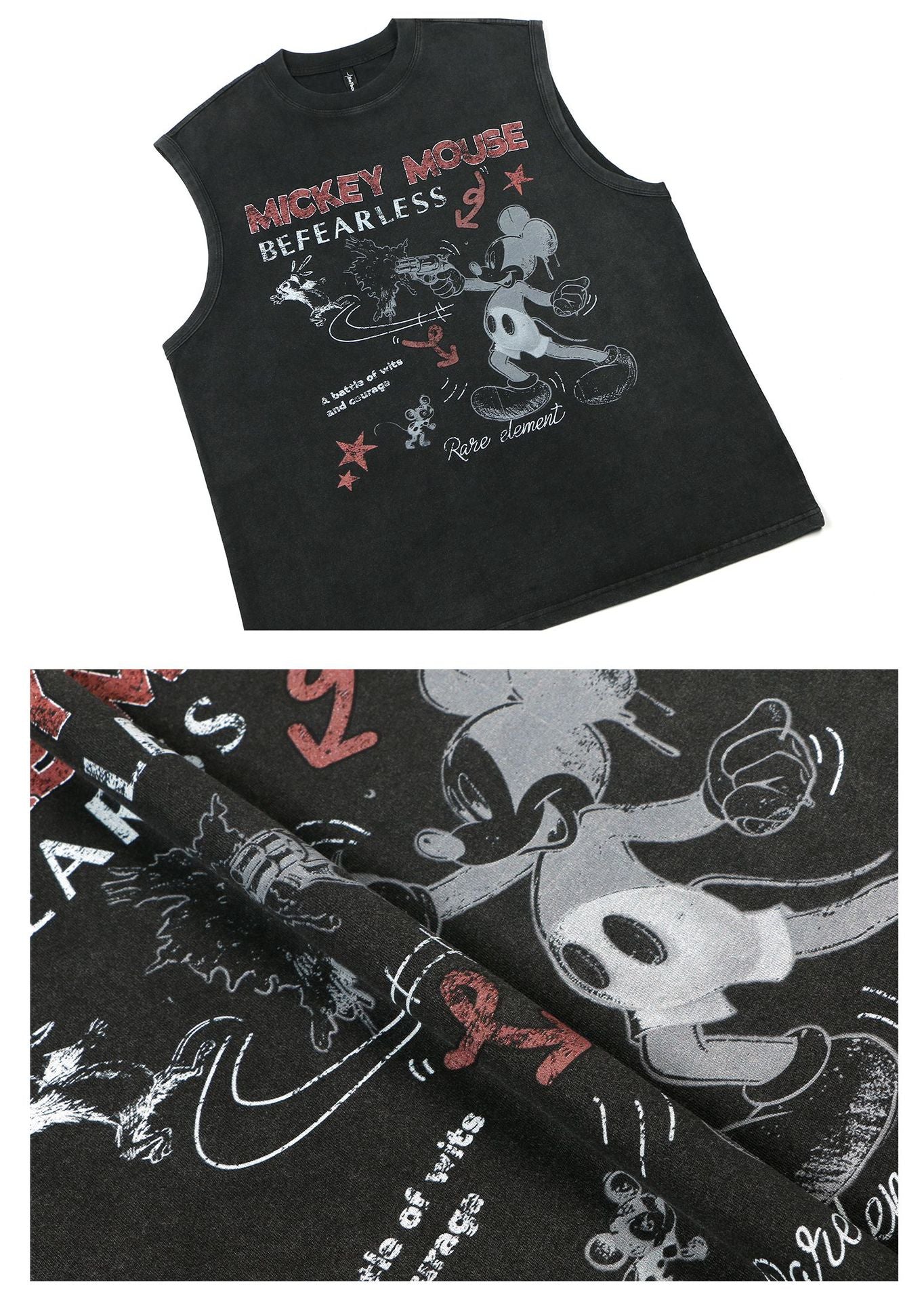 Graffiti Cartoon Letter Print Sleeveless T-Shirt WN26210