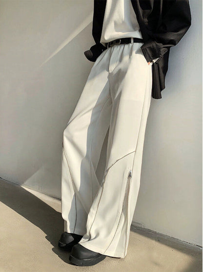 Zipper Detail Flare Trousers WN19268