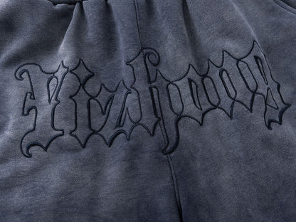 Graphic Letter Design Washed Tie-Dye Half Pants WN16179