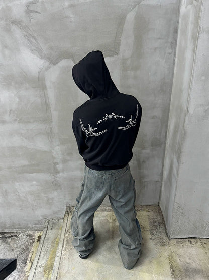 Graphic Print Oversize Hoodie WN21166