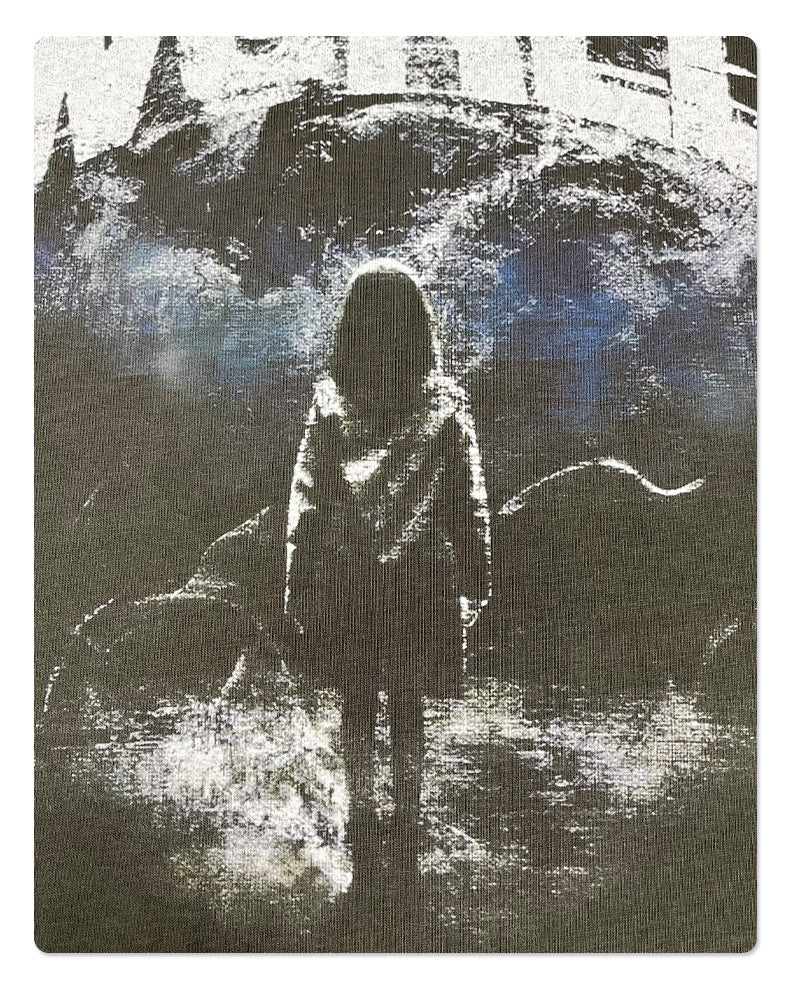 Fake Layered Digital Print Oversize Long Sleeve T-Shirt WN9980