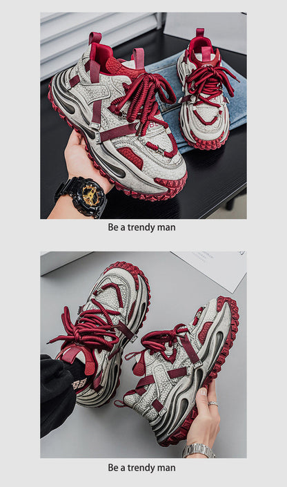 Washed Finish Platform Chunky Sneakers WN23361