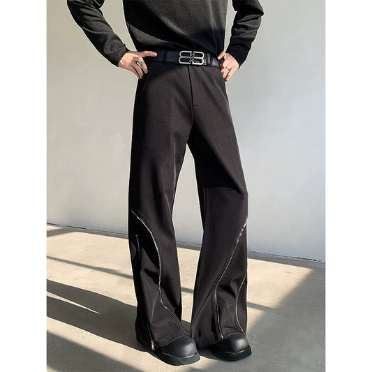 Zipper Detail Flare Trousers WN19268