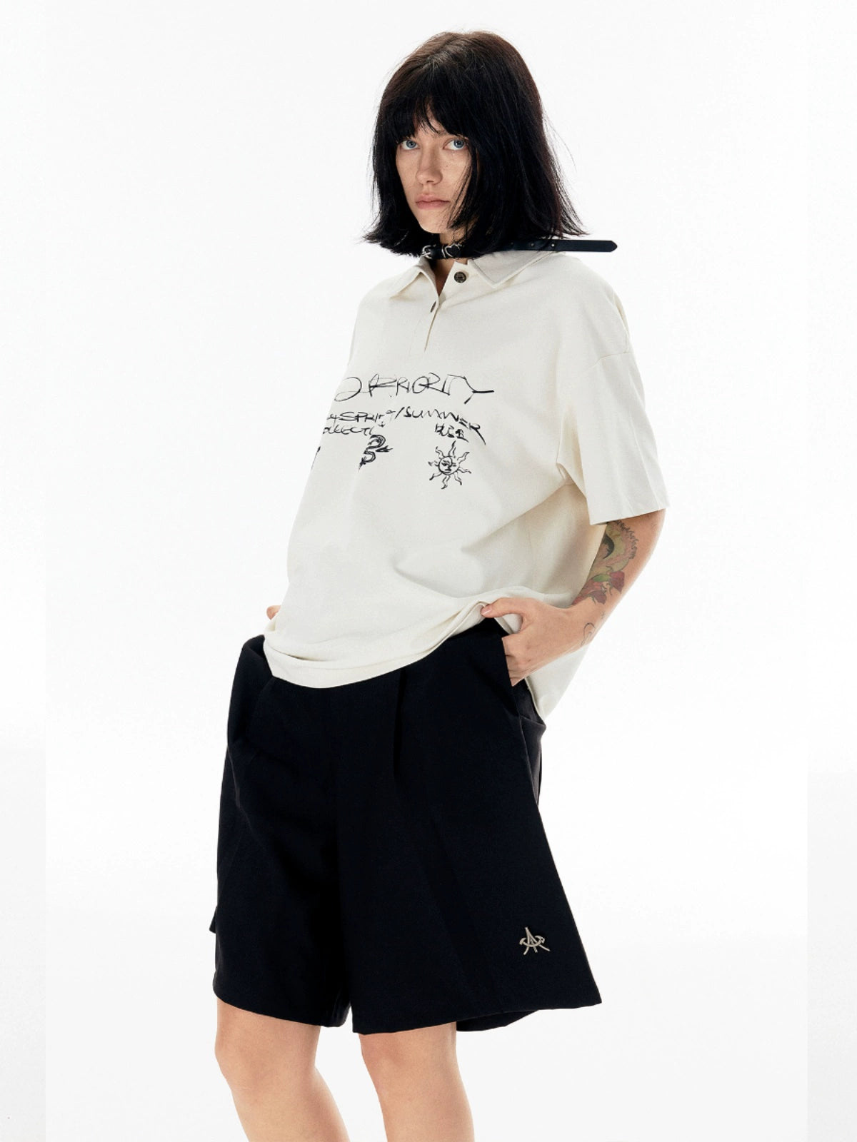 Adjustable Waist Pleated Design Short Pants WN18849