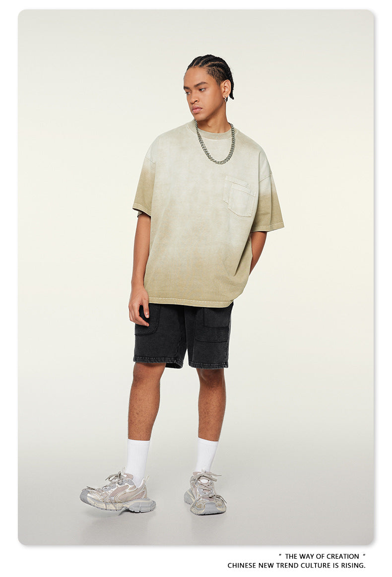Washed Oversize Short-sleeve T-shirt WN6453