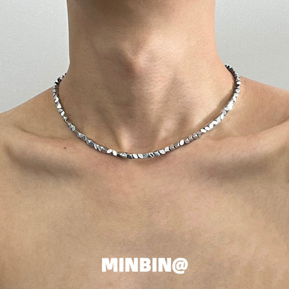 Silver Titanium Steel Necklace WN19256