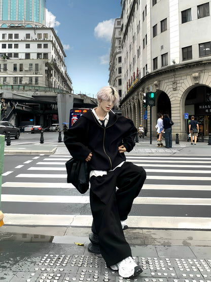 Heavyweight Oversize Hoodie & Wide Leg Pants Setup WN19865
