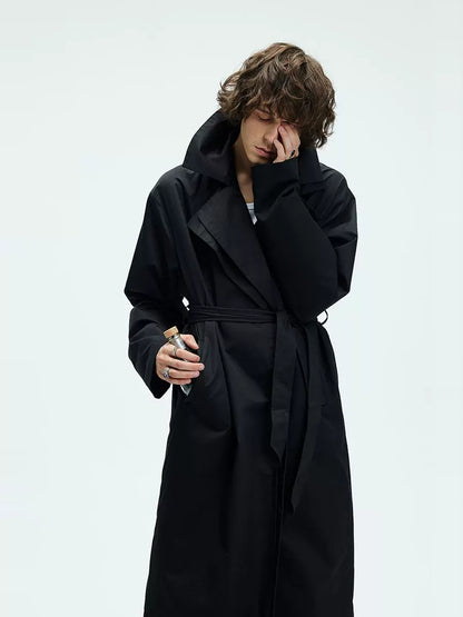 Double Neckline A-line Long Coat WN9084