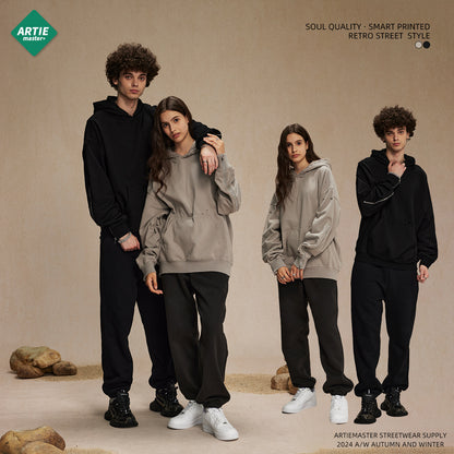 Oversize Zipper Design Damage Hoodie WN9979