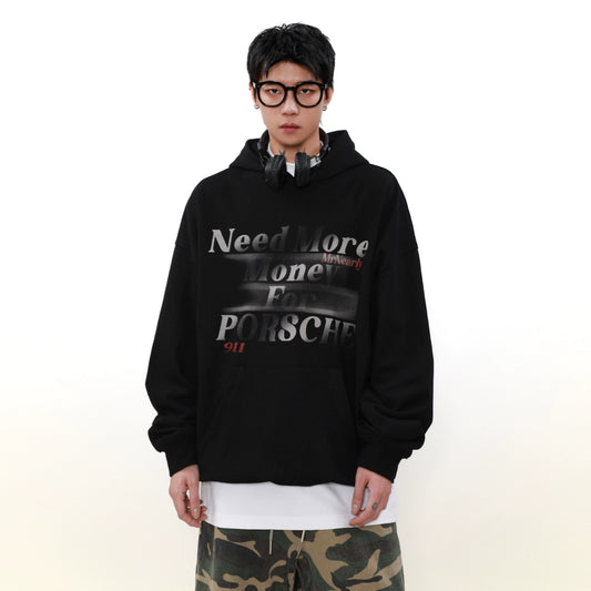 Letter Print Pullover Hoodie WN8346