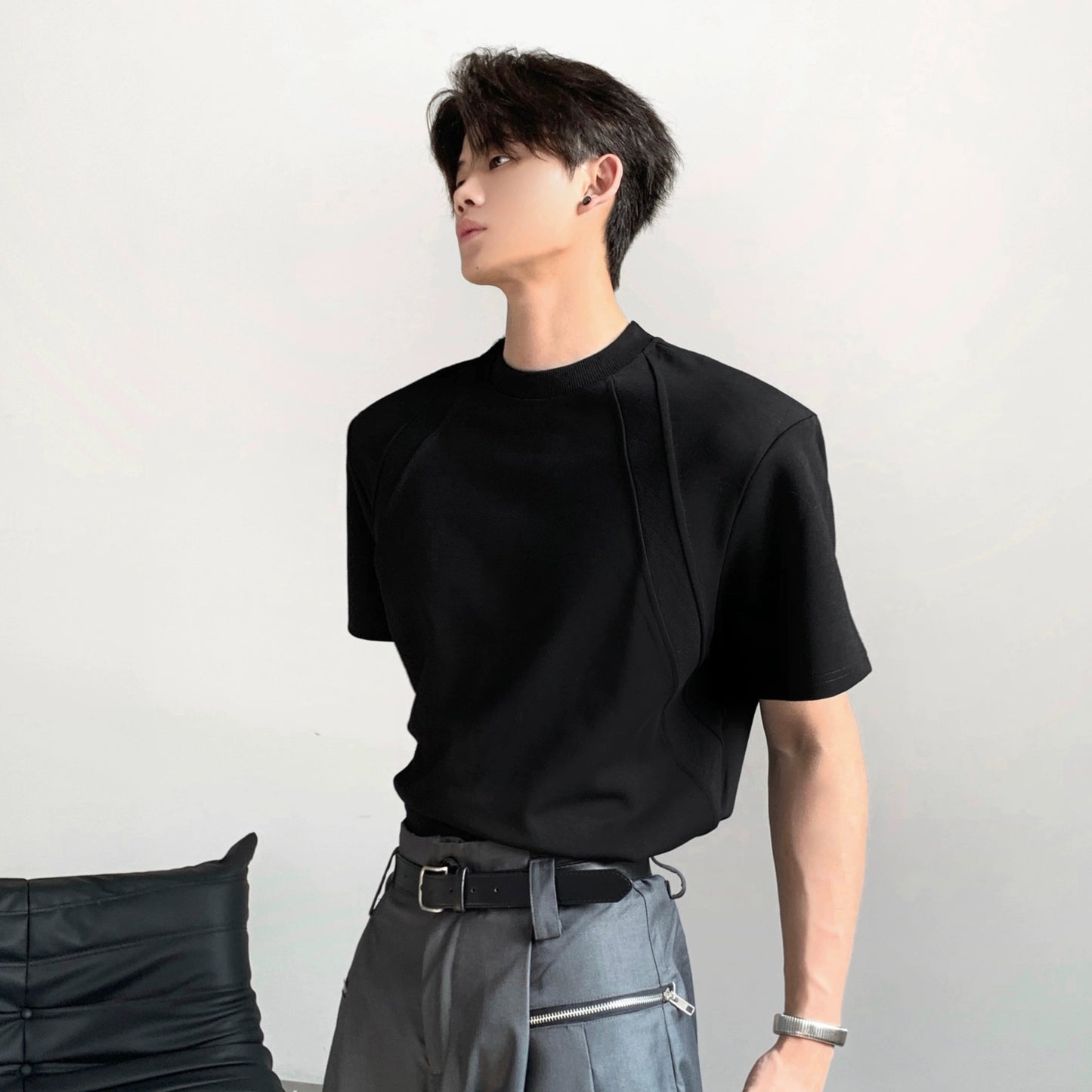 Deconstructed Patchwork Short Sleeve T-Shirt WN20086