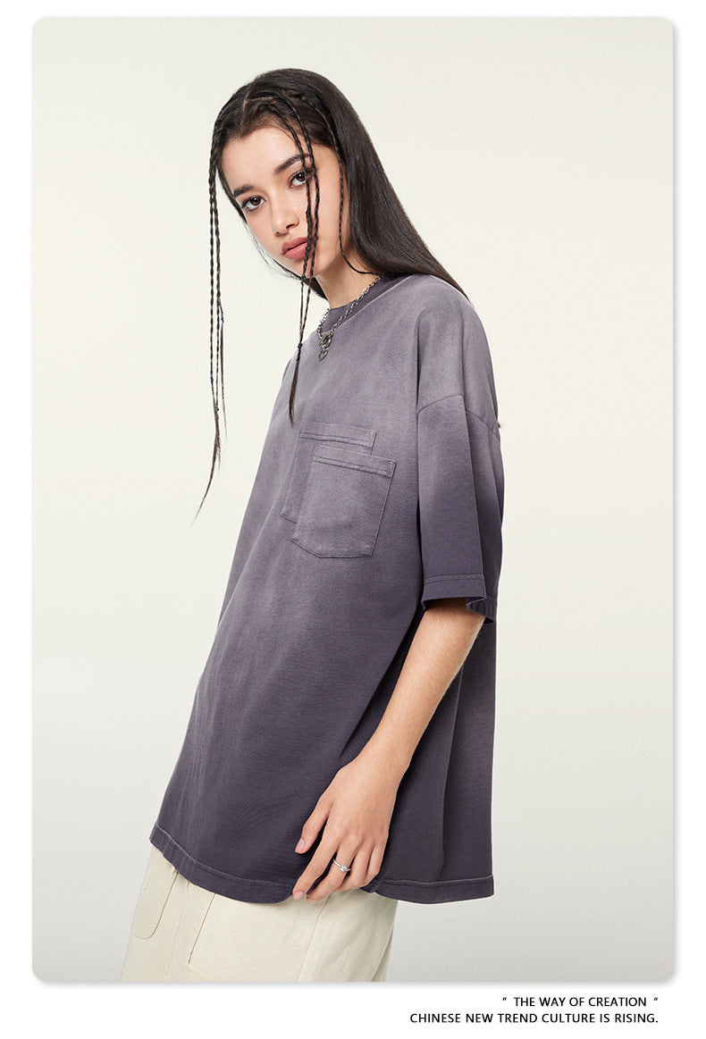 Washed Oversize Short-sleeve T-shirt WN6453