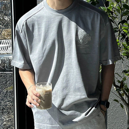 Letter Print Oversize Short Sleeve T-Shirt WN20305