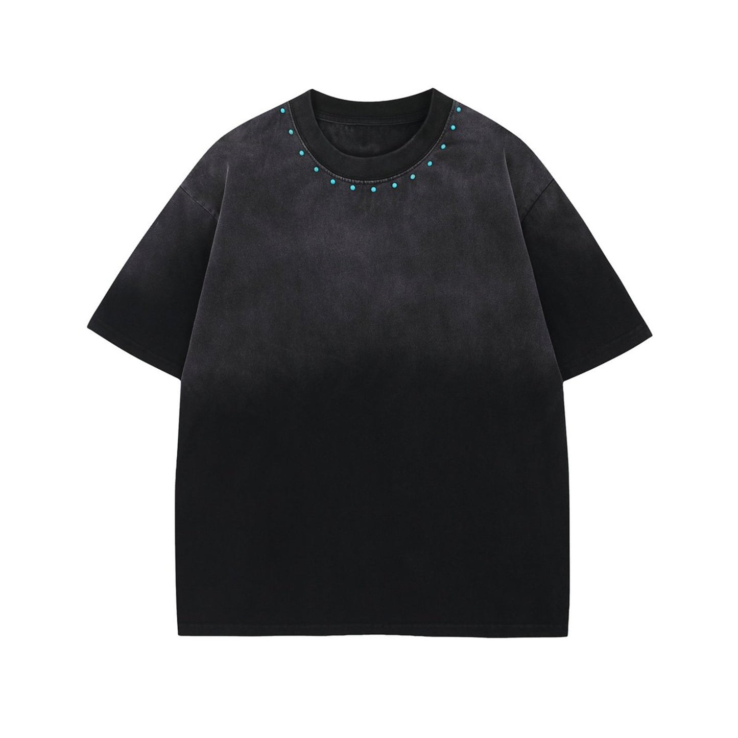 Spray Paint Beaded Oversize Short Sleeve T-Shirt WN16210