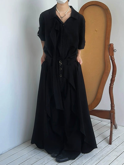 Irregular Cut Wide Leg Trousers WN19995