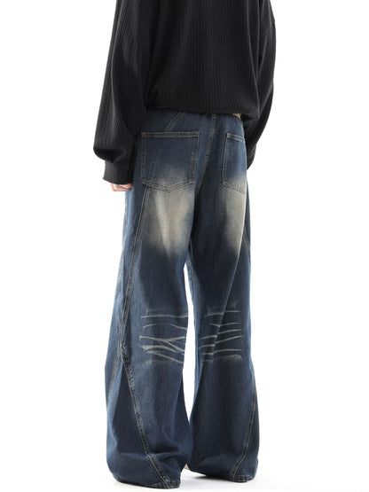 Wide-Leg Straight Denim Jeans WN10295