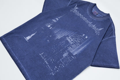 Washed City Print Short Sleeve T-Shirt WN25828