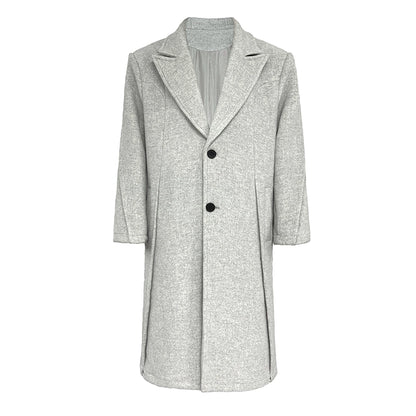 Wool Blend Oversize Long Coat WN8566