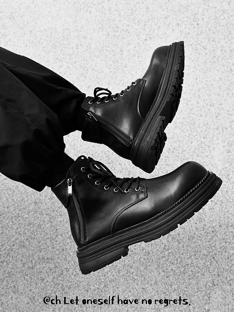 Chunky Platform Lace-Up Boots WN24515