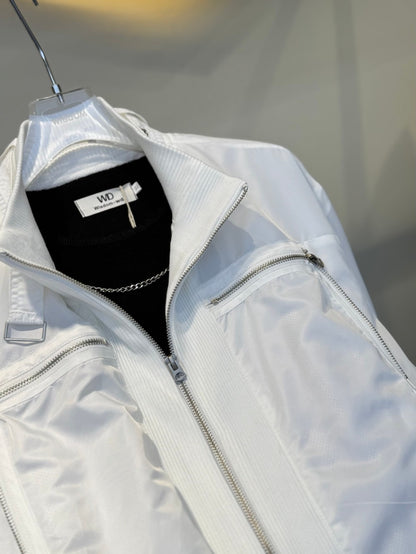 Stand Neck Lightweight Oversize Short Jacket WN27954