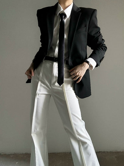 Waistband Design Flare Trousers WN19665