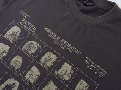 Washed Letter Print Short Sleeve T-Shirt WN25751