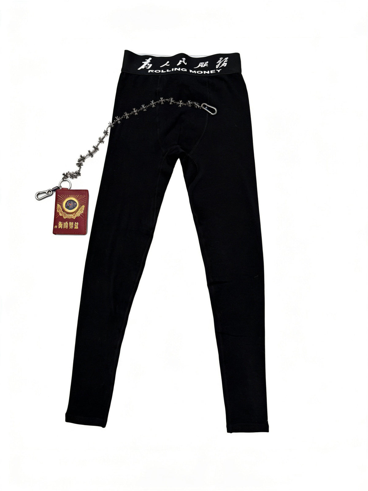 Typography Waist Chain Detail Thermal Pants WN27412