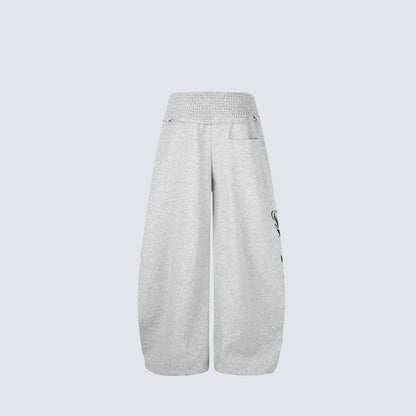 Graphic Print Wide Leg Sweatpants WN27989