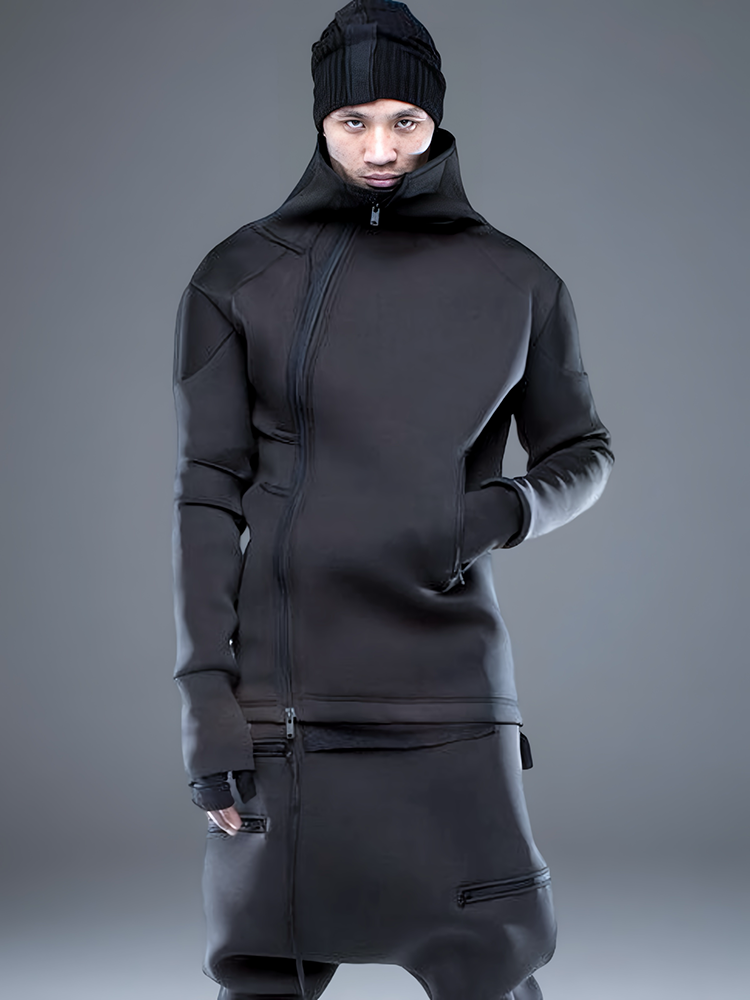 Asymmetric Deconstructed Design Jacket WN21976