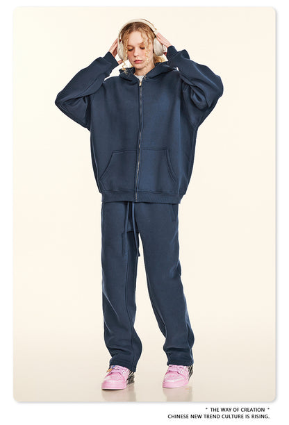 Oversize Zipper Hoodie & Pants Setup WN9959-K