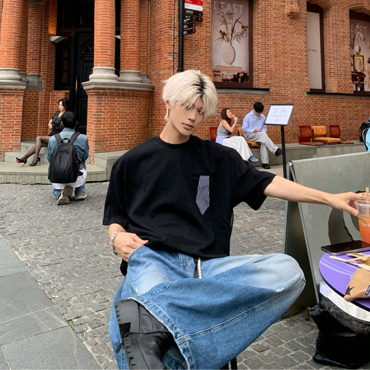 Necktie Design Short Sleeve T-Shirt WN19755