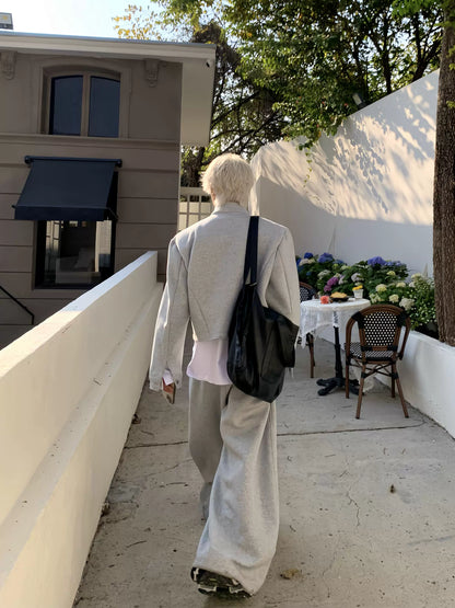 Standing-Neck Zipper Design Pullover Sweatshirt WN19911