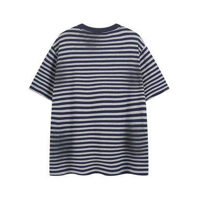 Stripe Oversize Short Sleeve T-Shirt WN15503