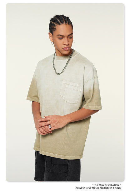 Washed Oversize Short-sleeve T-shirt WN6453