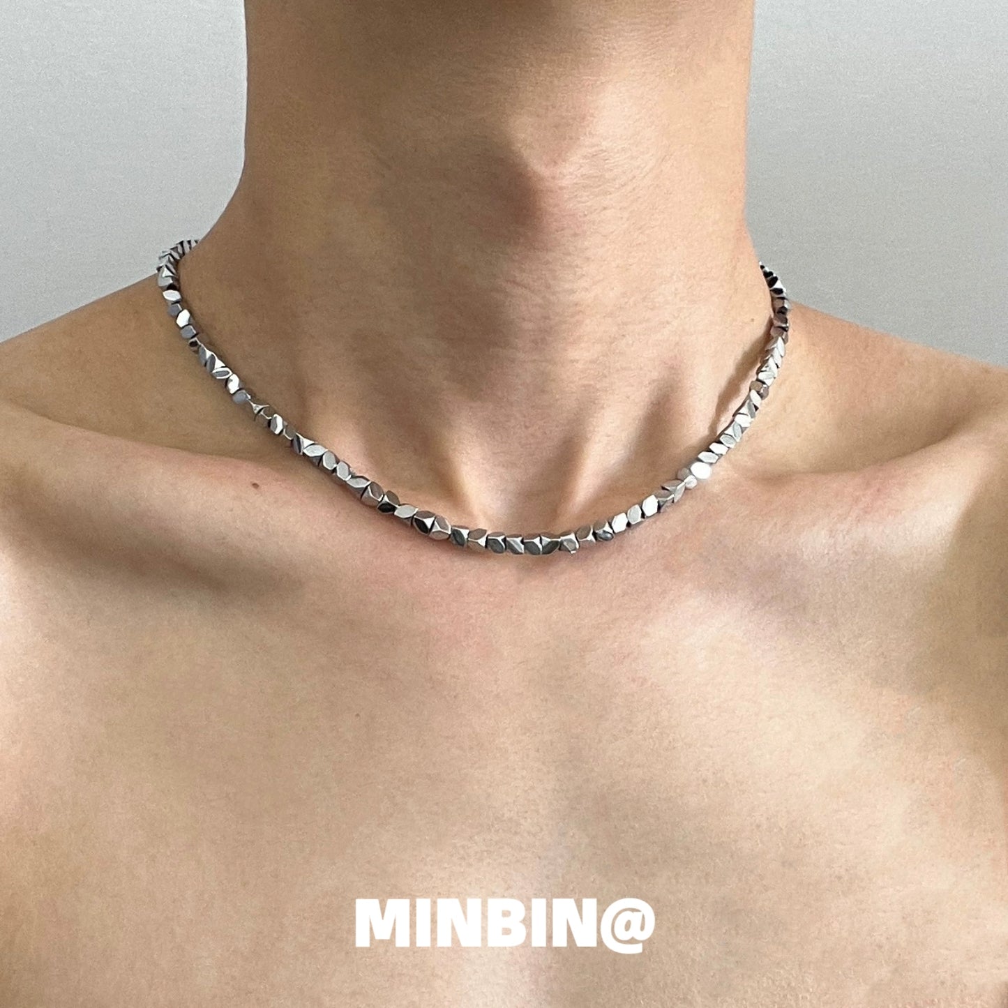 Silver Titanium Steel Necklace WN19256