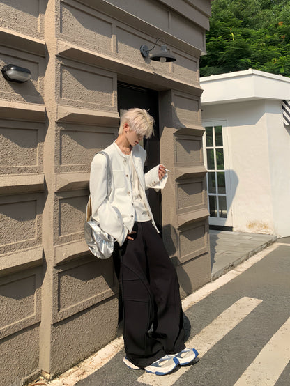 Frayed Edge Woven Oversize Short Jacket WN19901