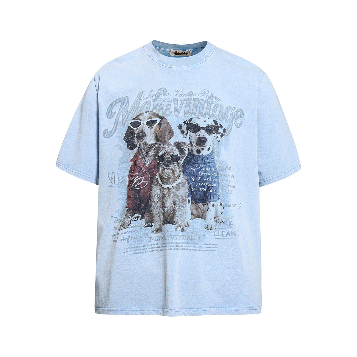 Washed Dog Graphic Cotton Oversize Short Sleeve T-Shirt WN25739